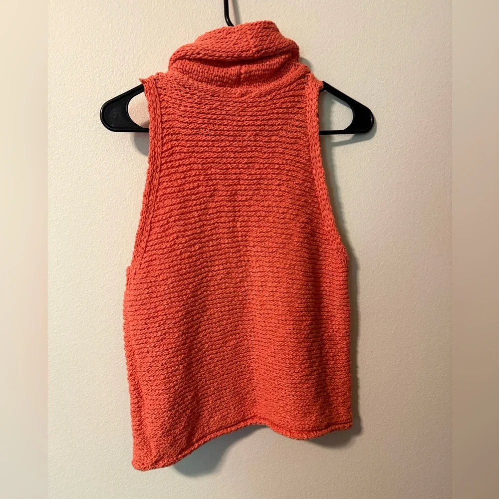 Pilcro Orange Sleeveless Cowl Neck Sweater - Picture 2 of 4